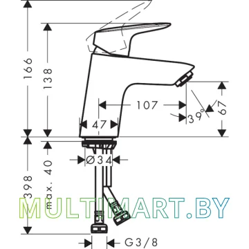Смеситель Hansgrohe Logis 71071000 картинка 5